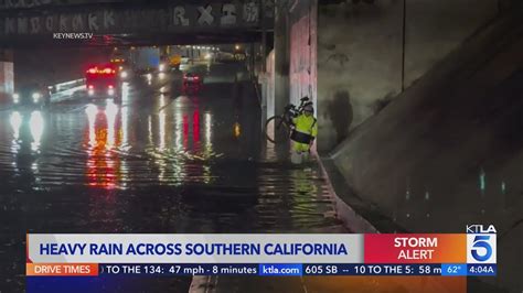 Overnight downpours, flooding wreak havoc on L.A. motorists